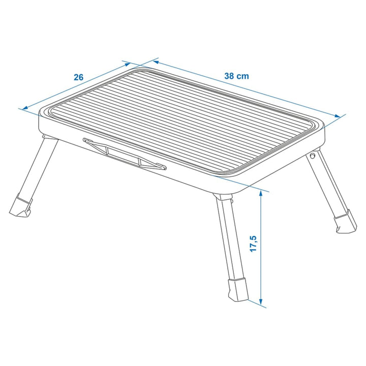 Proplus Taburet Cu O Treaptă Pliabil, 150 Kg, Metal