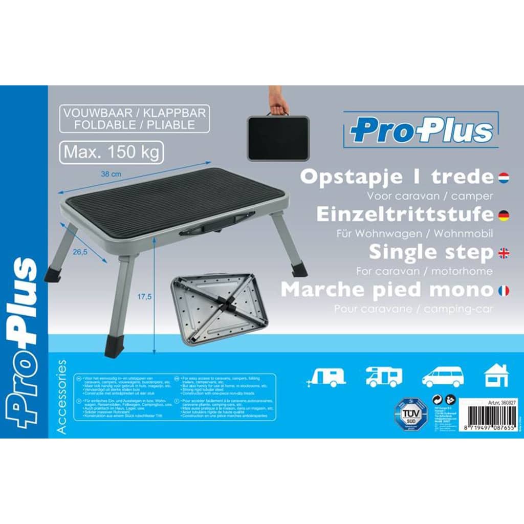 Proplus Taburet Cu O Treaptă Pliabil, 150 Kg, Metal