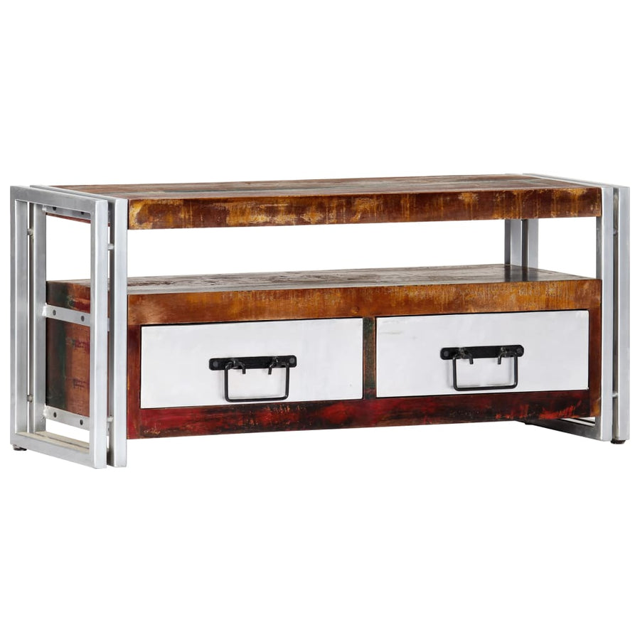 Comodă Tv, 90 X 30 X 40 Cm, Lemn Masiv Reciclat