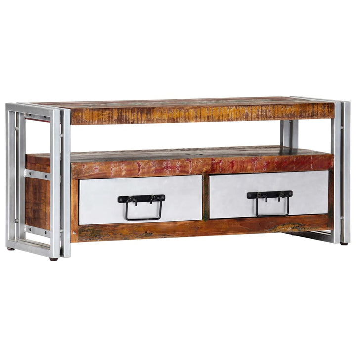 Comodă Tv, 90 X 30 X 40 Cm, Lemn Masiv Reciclat