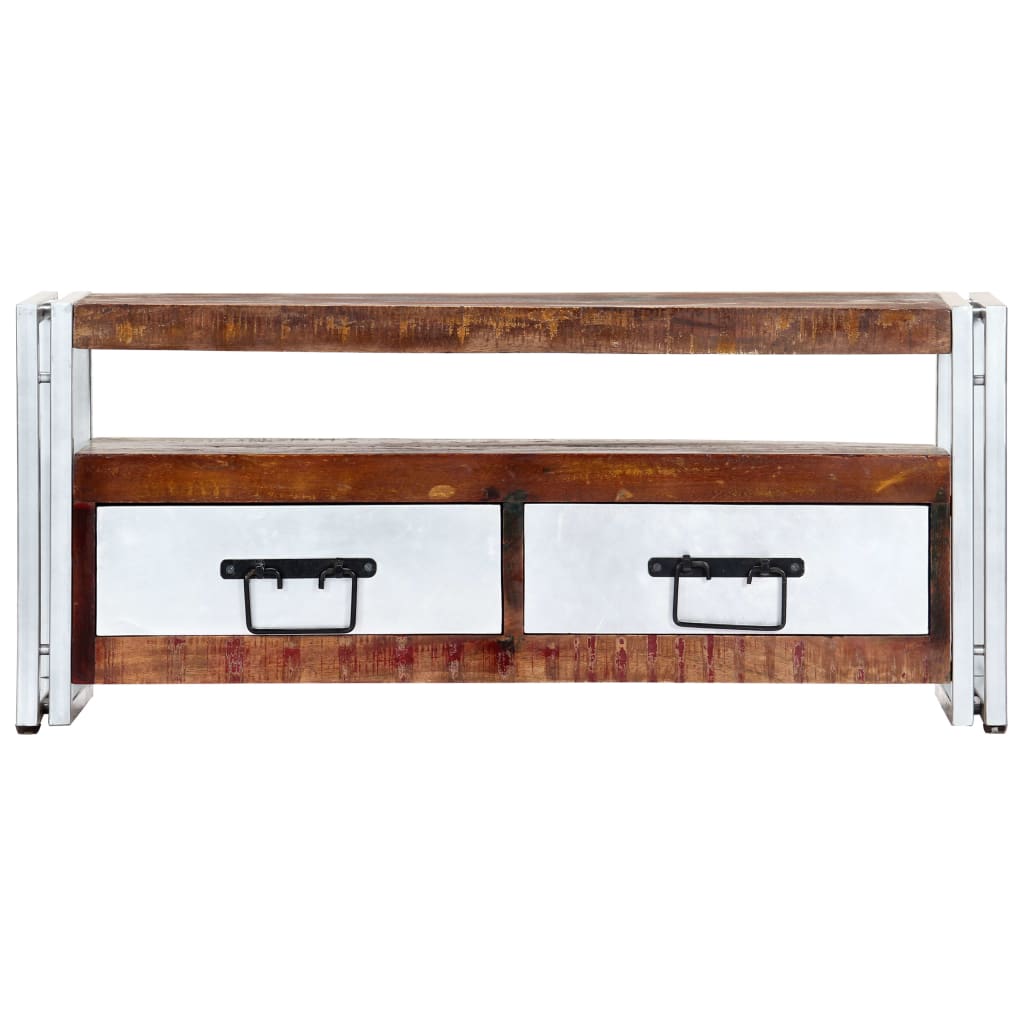 Comodă Tv, 90 X 30 X 40 Cm, Lemn Masiv Reciclat