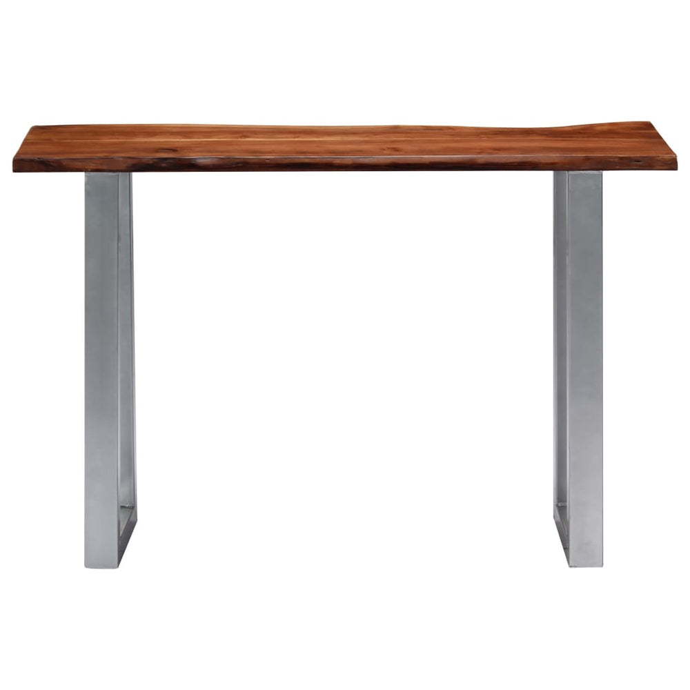 Masă Consolă, 115X35X76 Cm, Lemn Masiv De Acacia Și Fier