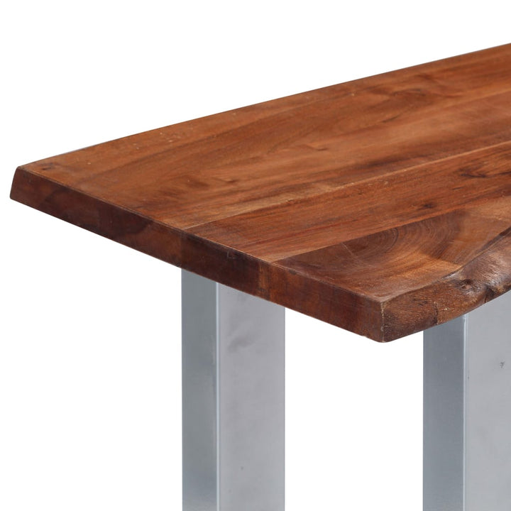 Masă Consolă, 115X35X76 Cm, Lemn Masiv De Acacia Și Fier