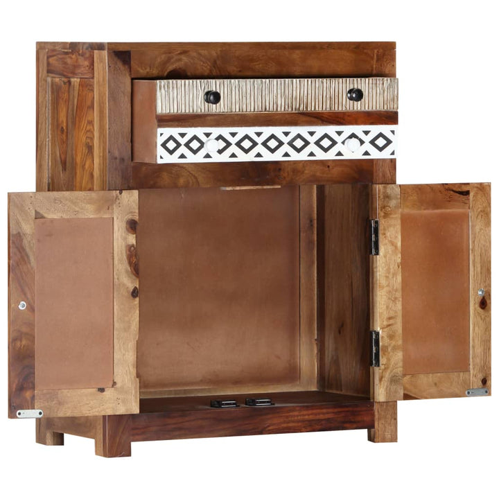 Dulap Lateral, 60 X 30 X 75 Cm, Lemn Masiv De Sheesham