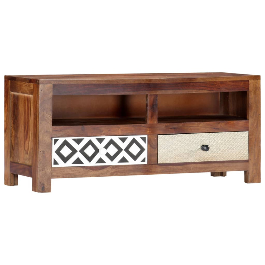 Comodă Tv, 90 X 30 X 40 Cm, Lemn Masiv De Acacia