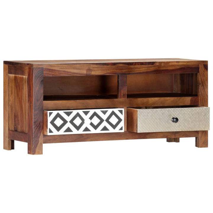Comodă Tv, 90 X 30 X 40 Cm, Lemn Masiv De Acacia