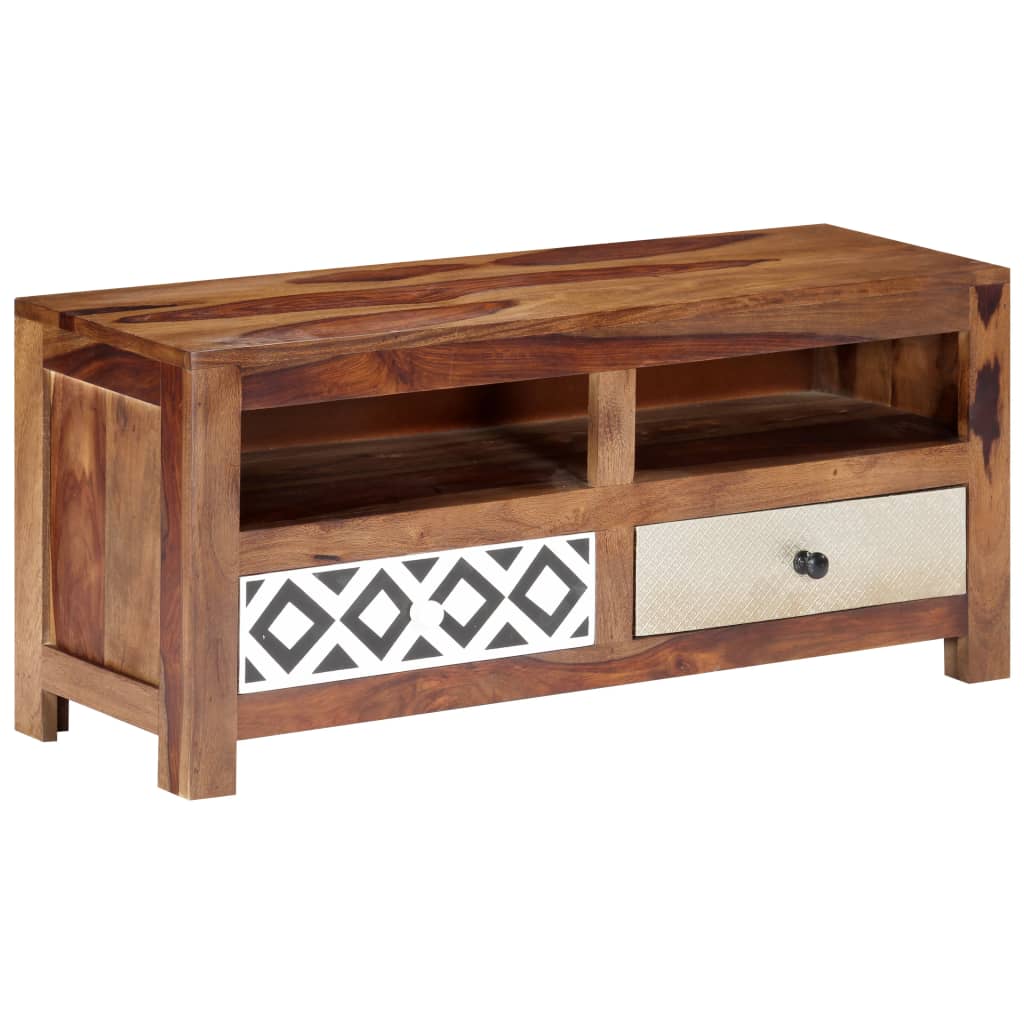 Comodă Tv, 90 X 30 X 40 Cm, Lemn Masiv De Acacia