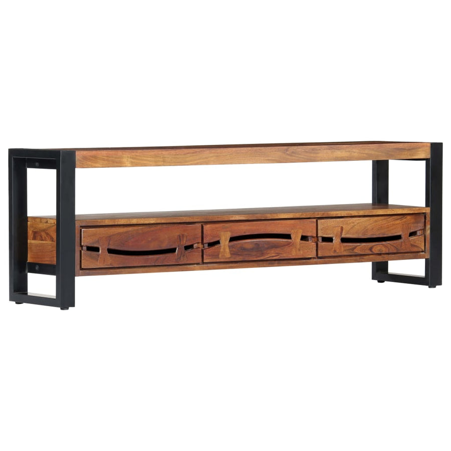 Comodă Tv, 140 X 30 X 45 Cm, Lemn Masiv De Acacia