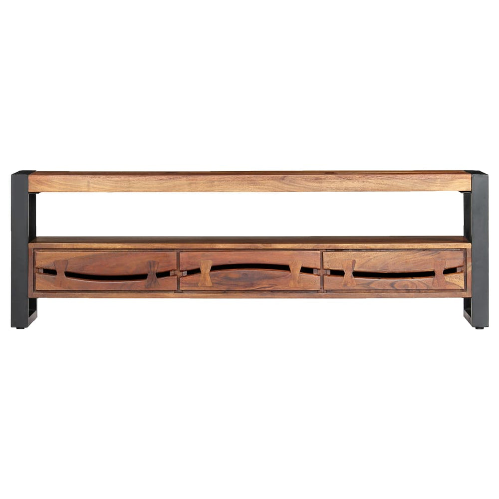 Comodă Tv, 140 X 30 X 45 Cm, Lemn Masiv De Acacia