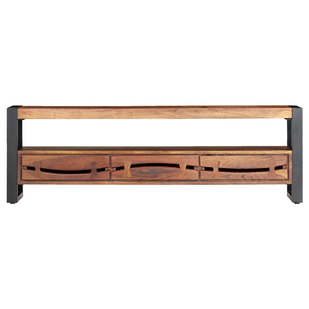 Comodă Tv, 140 X 30 X 45 Cm, Lemn Masiv De Acacia