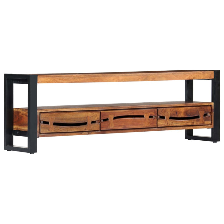 Comodă Tv, 140 X 30 X 45 Cm, Lemn Masiv De Acacia