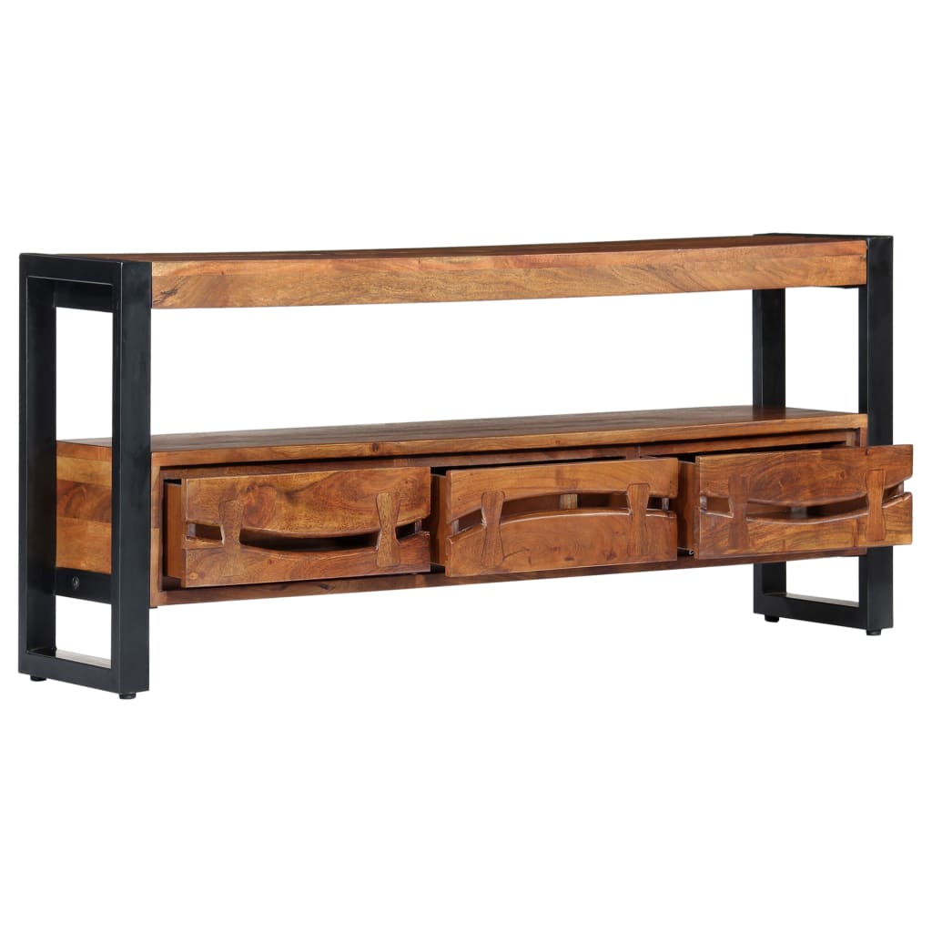 Comodă Tv, 140 X 30 X 45 Cm, Lemn Masiv De Acacia