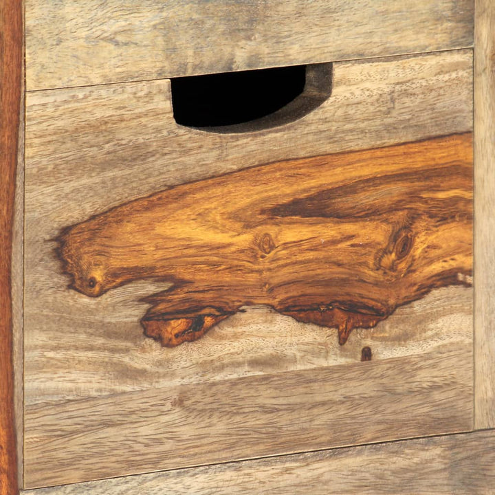 Servantă, Gri, 100X30X50 Cm, Lemn Masiv De Sheesham