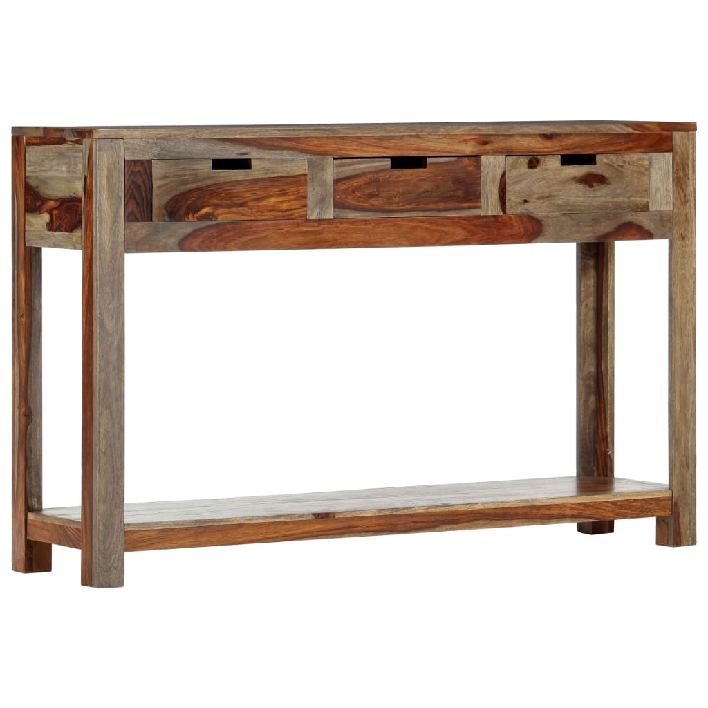 Masă Consolă Cu 3 Sertare, 120X30X75 Cm, Lemn Masiv De Acacia