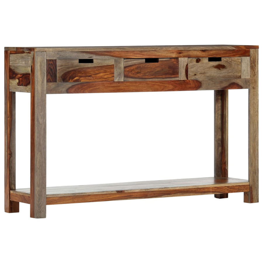 Masă Consolă Cu 3 Sertare, 120X30X75 Cm, Lemn Masiv De Acacia