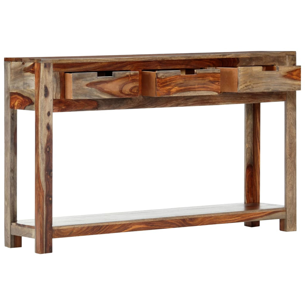 Masă Consolă Cu 3 Sertare, 120X30X75 Cm, Lemn Masiv De Acacia