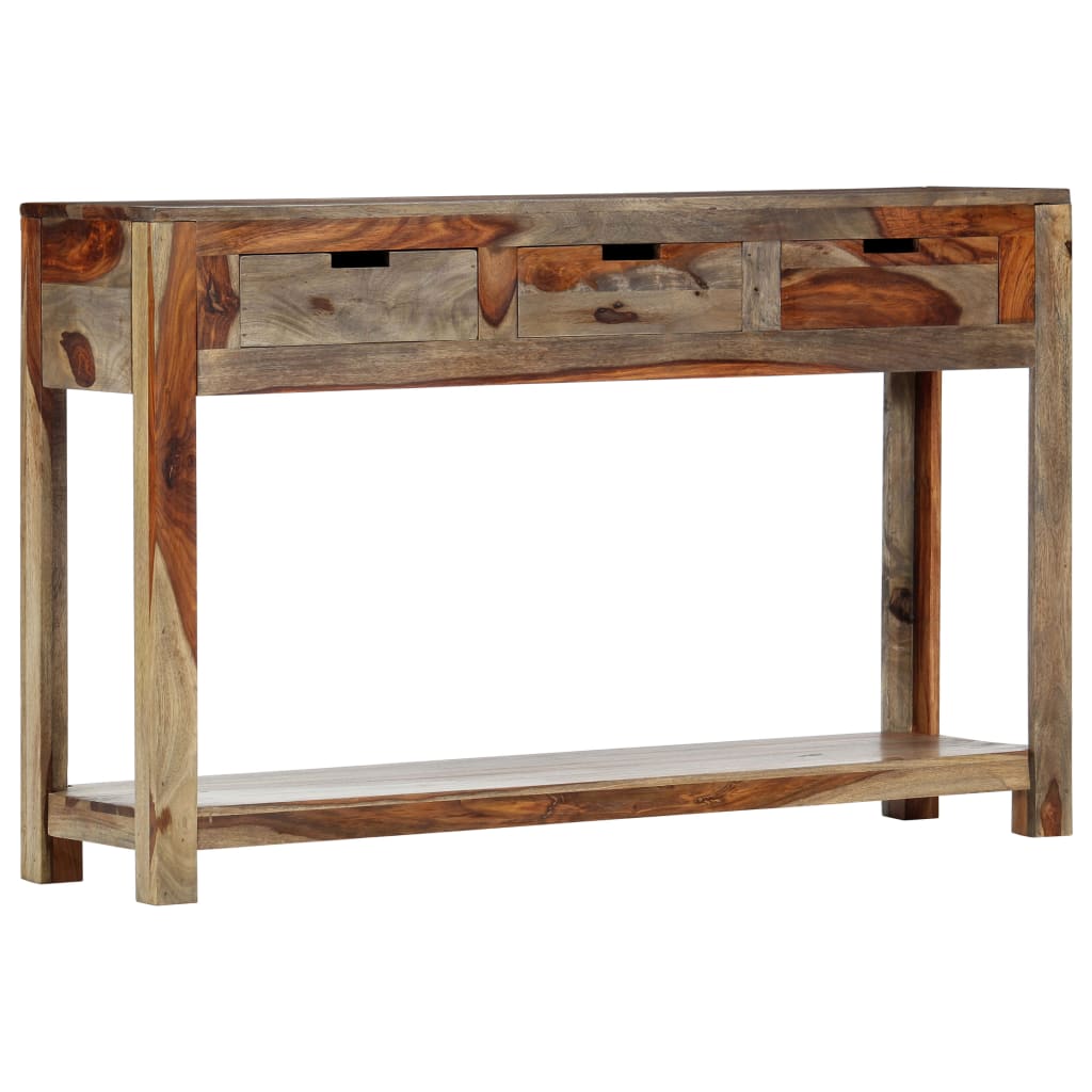Masă Consolă Cu 3 Sertare, 120X30X75 Cm, Lemn Masiv De Acacia