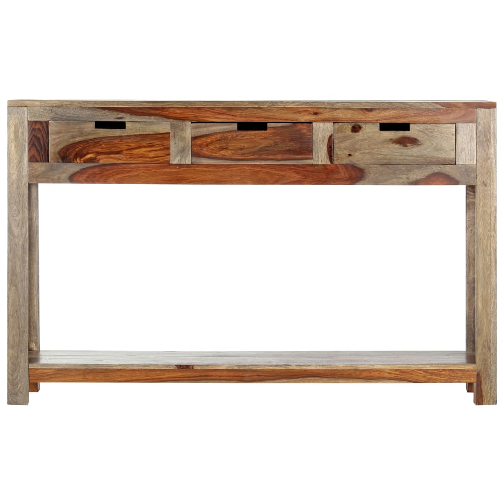 Masă Consolă Cu 3 Sertare, 120X30X75 Cm, Lemn Masiv De Acacia