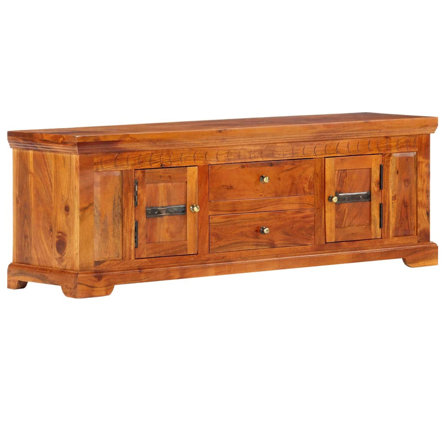 Comodă Tv, 119 X 30 X 40 Cm, Lemn Masiv De Acacia