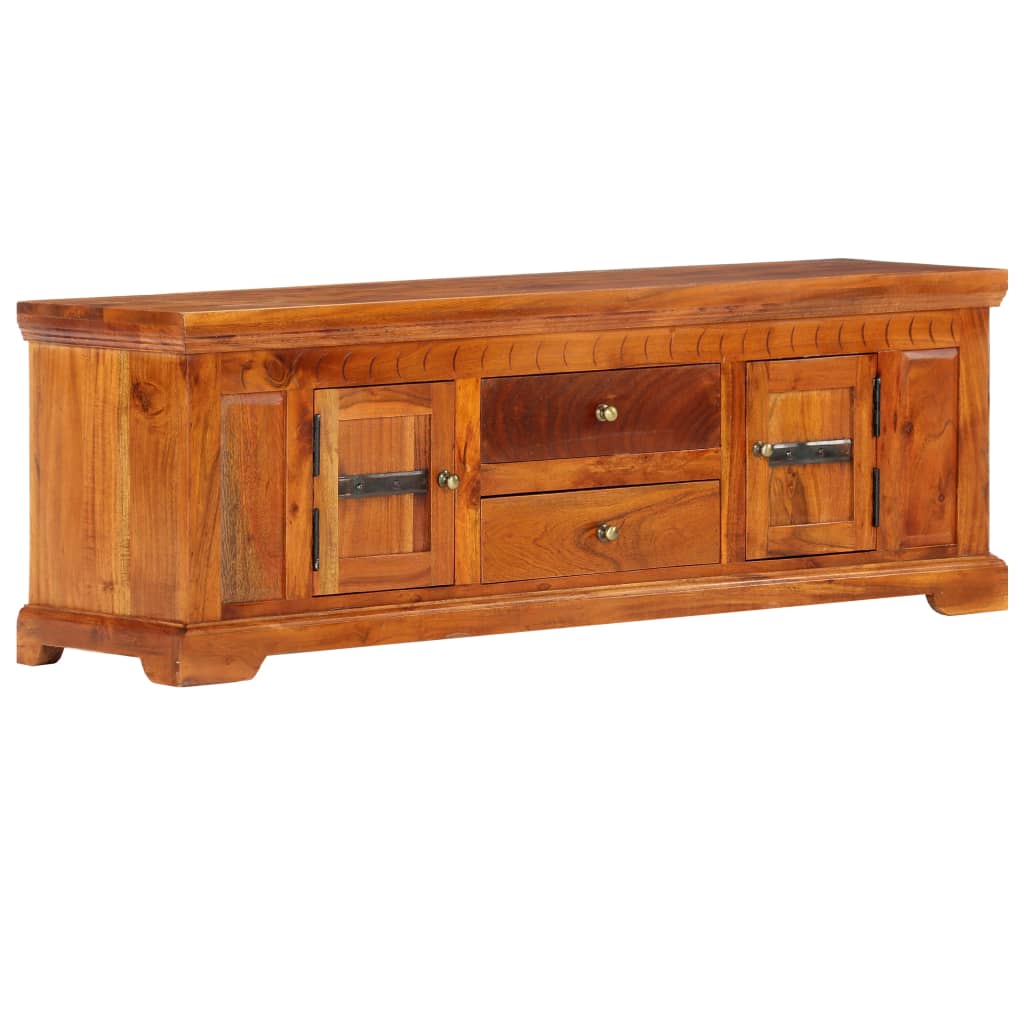 Comodă Tv, 119 X 30 X 40 Cm, Lemn Masiv De Acacia