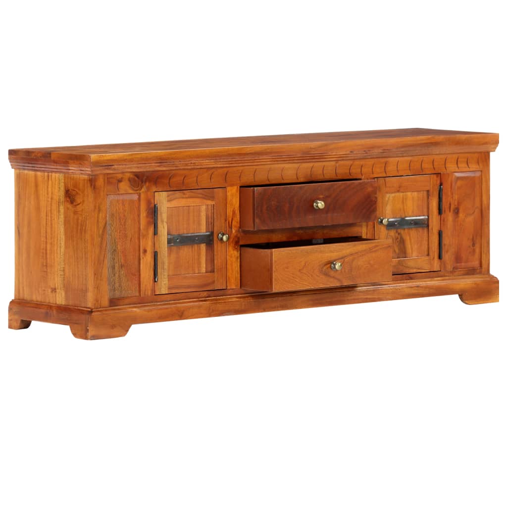 Comodă Tv, 119 X 30 X 40 Cm, Lemn Masiv De Acacia
