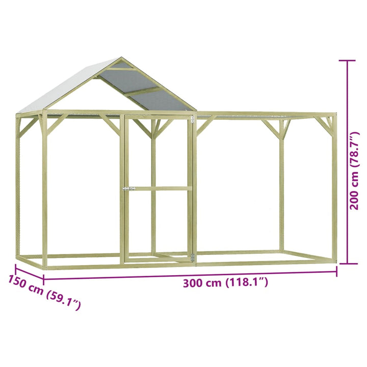 Cușcă Pentru Pui, 3X1,5X2 M, Oțel
