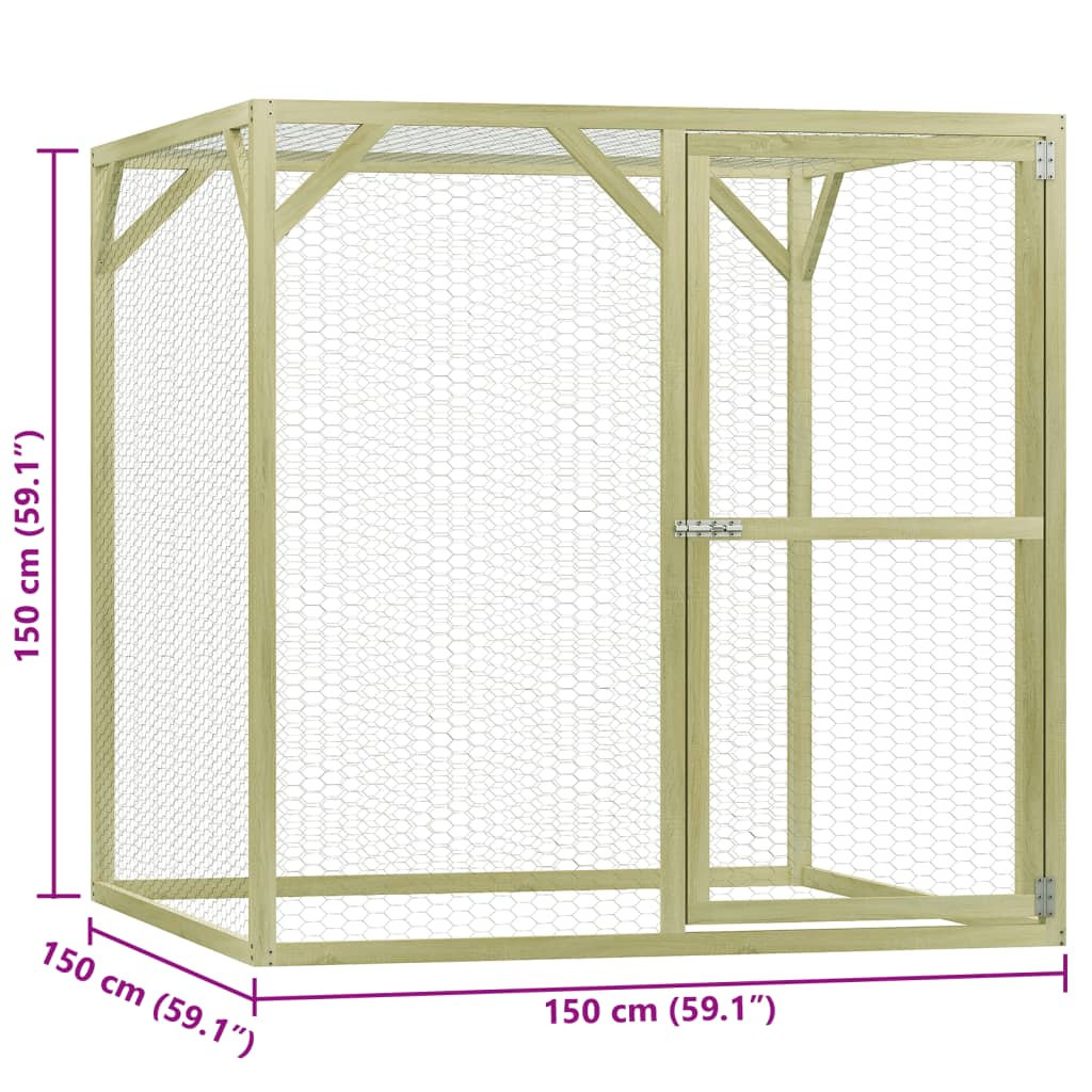Cușcă Pentru Pui, 1,5X1,5X1,5 M, Oțel