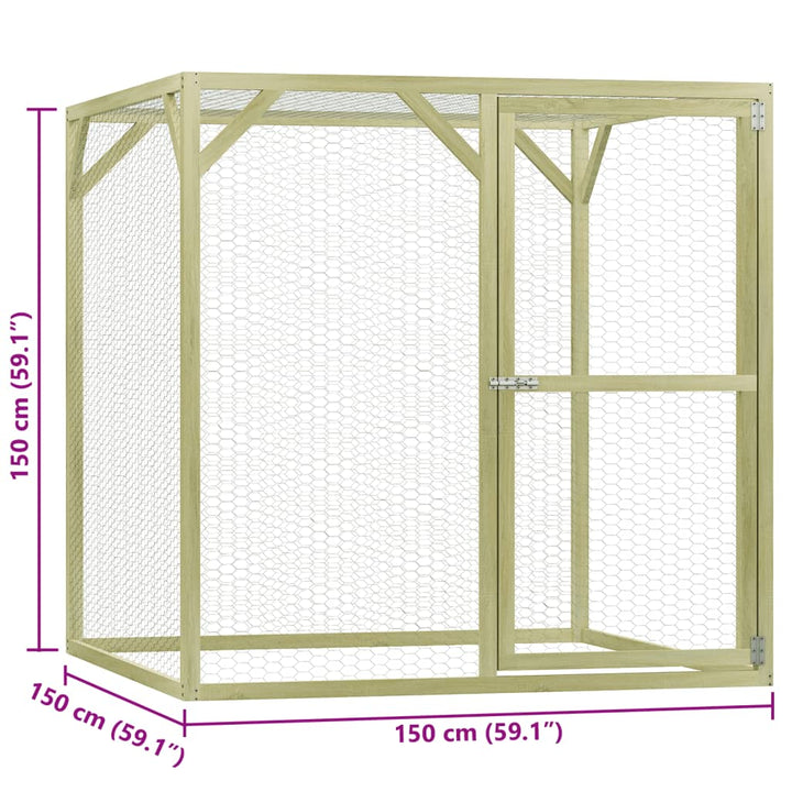 Cușcă Pentru Pui, 1,5X1,5X1,5 M, Oțel
