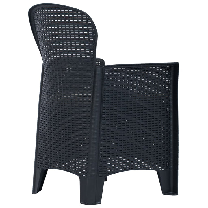 Scaune De Grădină Cu Perne 2 Buc. Plastic Aspect Ratan