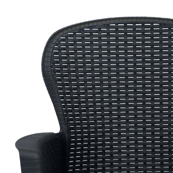 Scaune De Grădină Cu Perne 2 Buc. Plastic Aspect Ratan