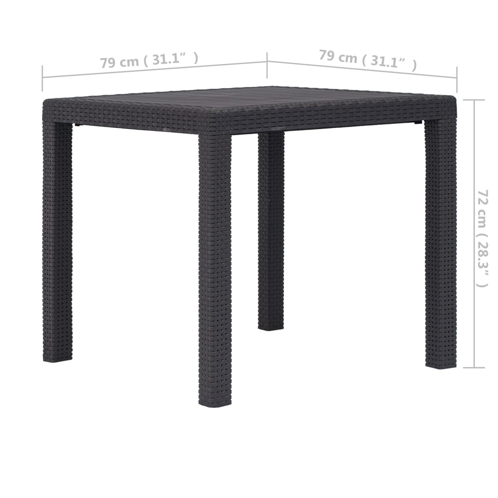 Masă De Grădină, , , Plastic, Aspect Ratan