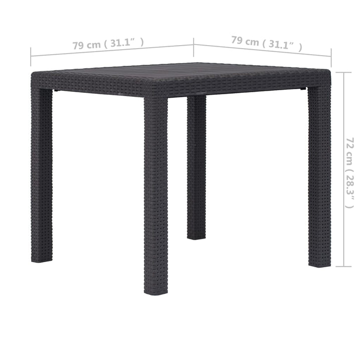 Masă De Grădină, , , Plastic, Aspect Ratan
