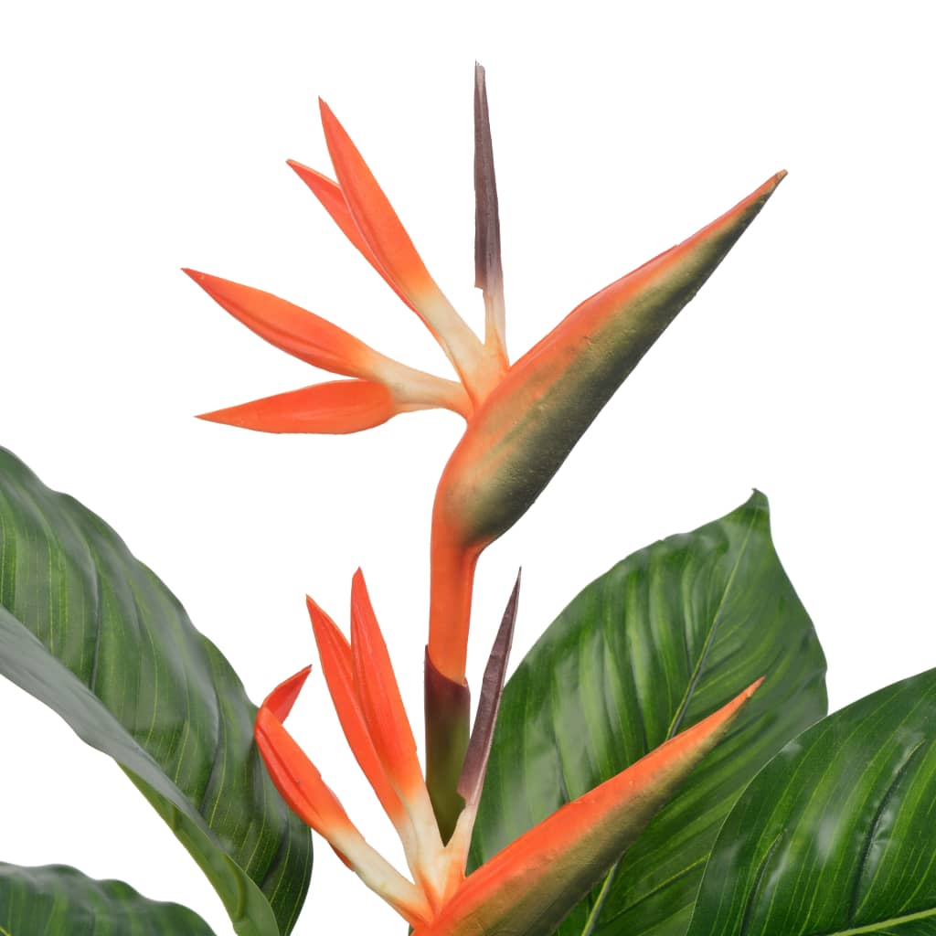 Plantă Artificială Strelitzia Cu Ghiveci, Roșu, 100 Cm