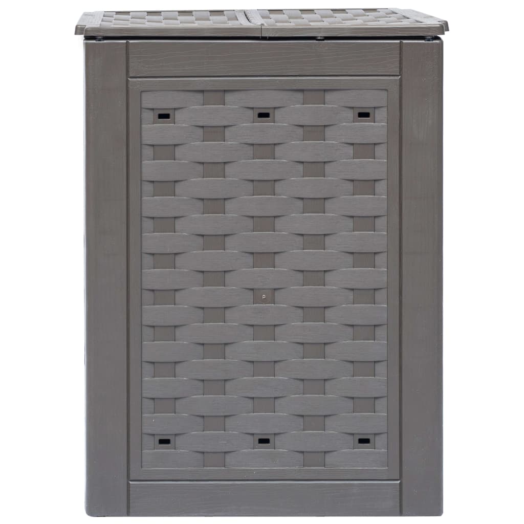 Compostor De Grădină, Maro, 60X60X83 Cm, Plastic Ratan