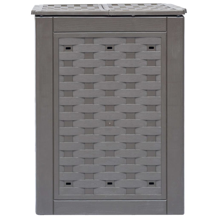 Compostor De Grădină, Maro, 60X60X83 Cm, Plastic Ratan