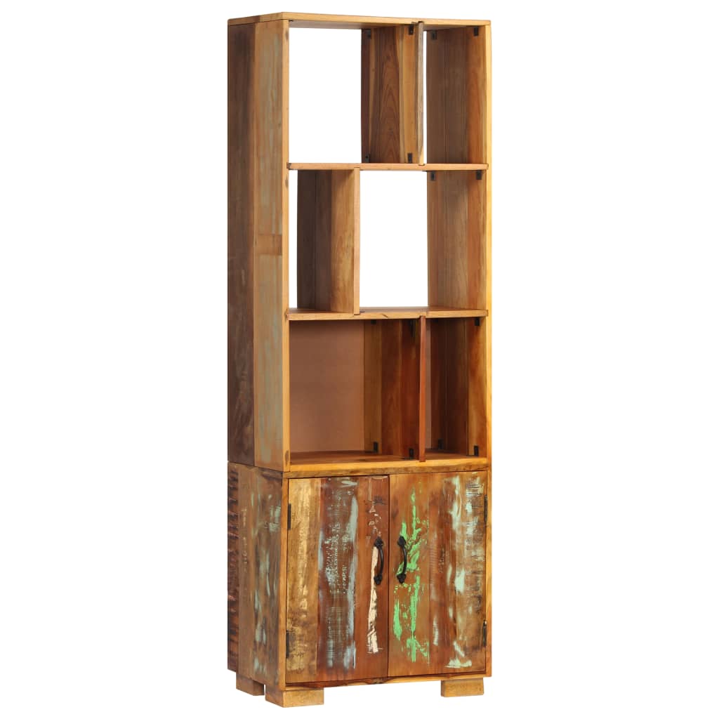 Bibliotecă, 60 X 35 X 180 Cm, Lemn Masiv Reciclat