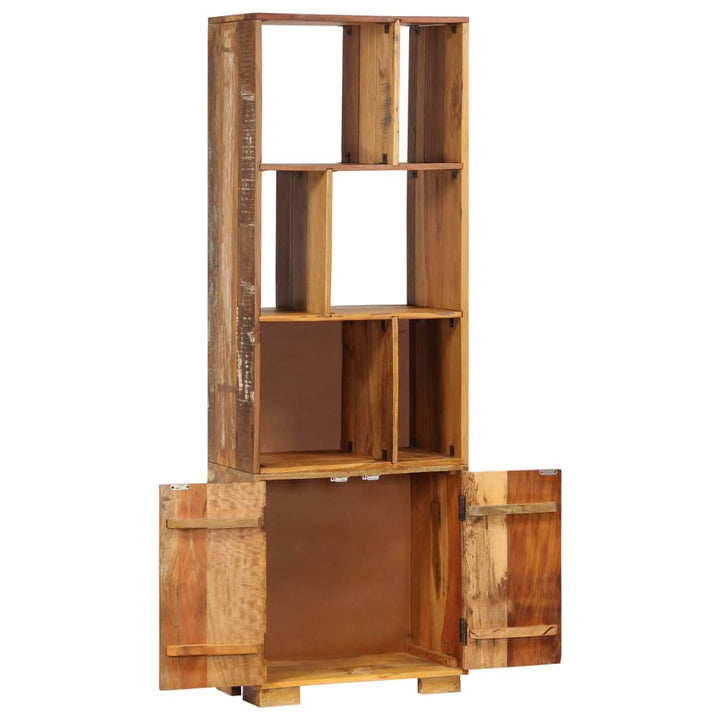 Bibliotecă, 60 X 35 X 180 Cm, Lemn Masiv Reciclat