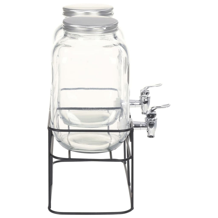 Dozatoare De Băuturi Cu Suport, 2 Buc., 2 X 4 L, Sticlă