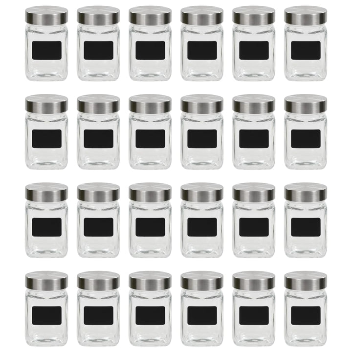 Borcane De Depozitare Cu Etichetă, 24 Buc., 300 Ml