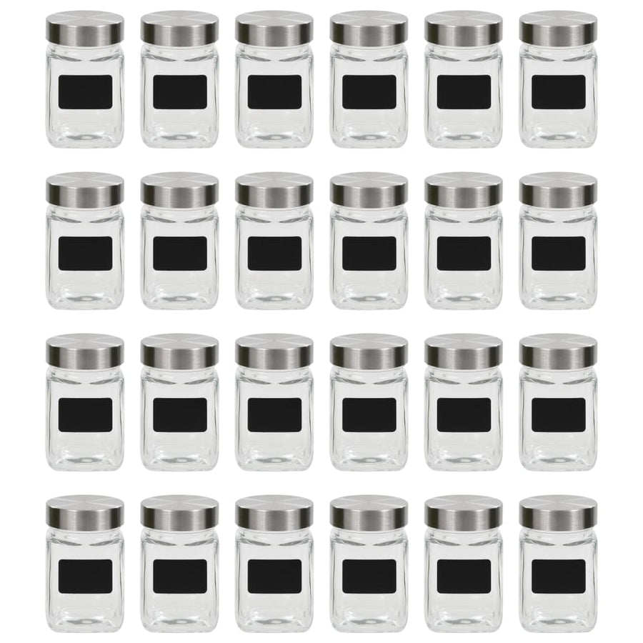 Borcane De Depozitare Cu Etichetă, 24 Buc., 300 Ml