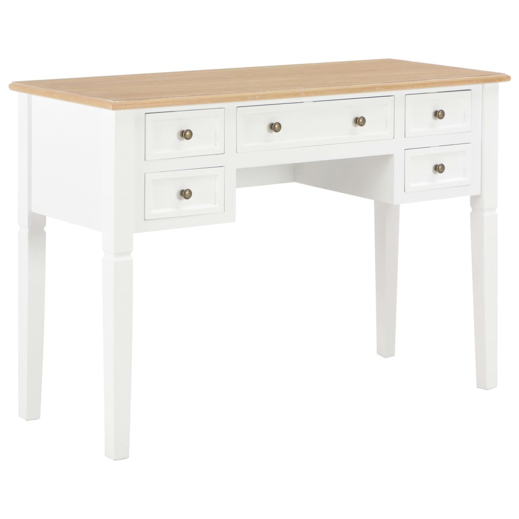 Birou De Scris, Alb, 109,5 X 45 X 77,5 Cm, Lemn