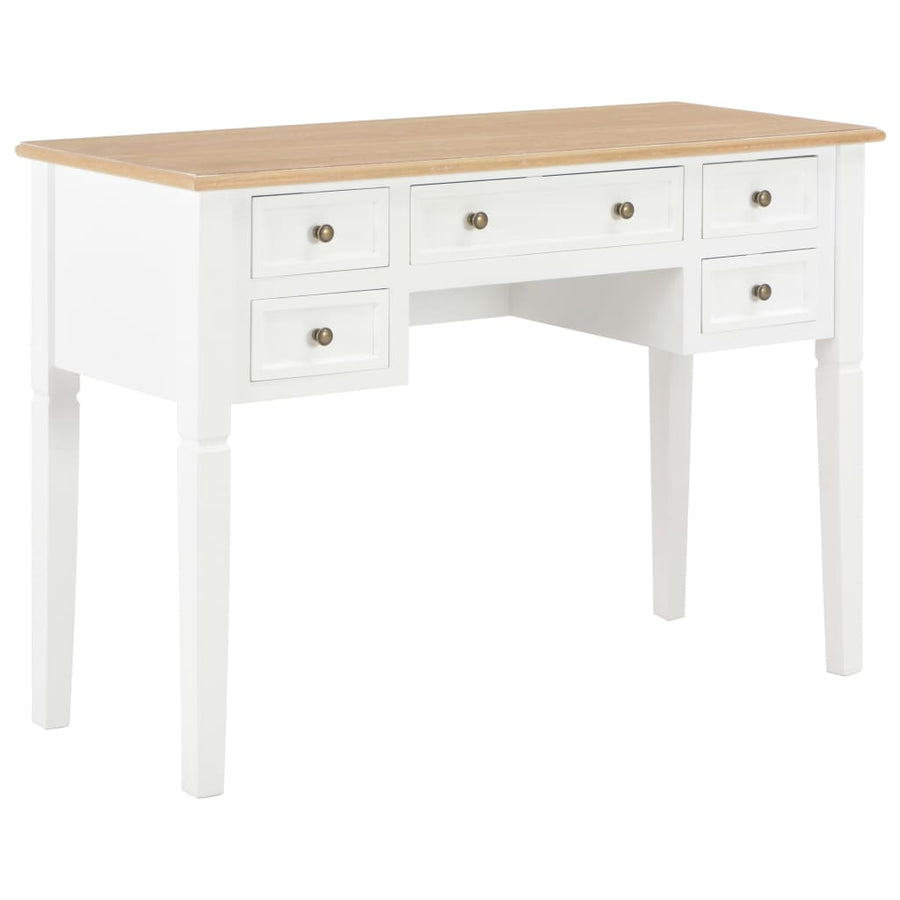 Birou De Scris, Alb, 109,5 X 45 X 77,5 Cm, Lemn