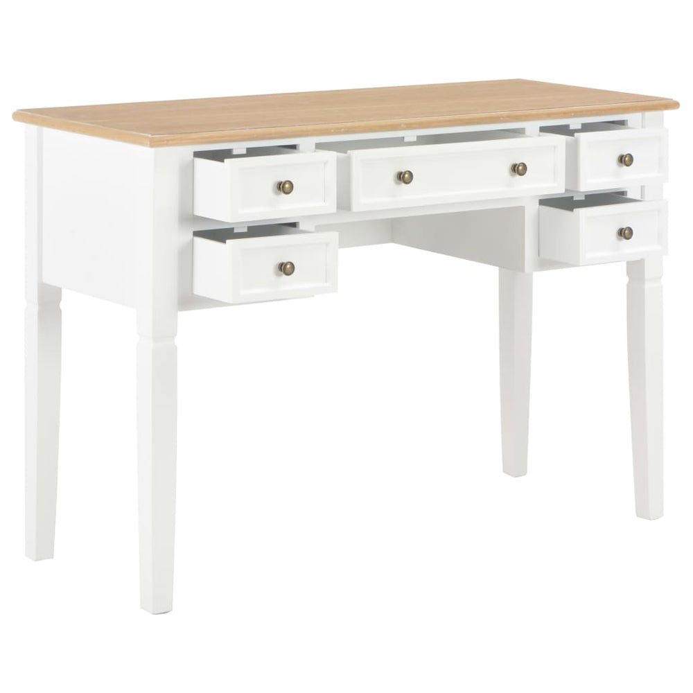 Birou De Scris, Alb, 109,5 X 45 X 77,5 Cm, Lemn