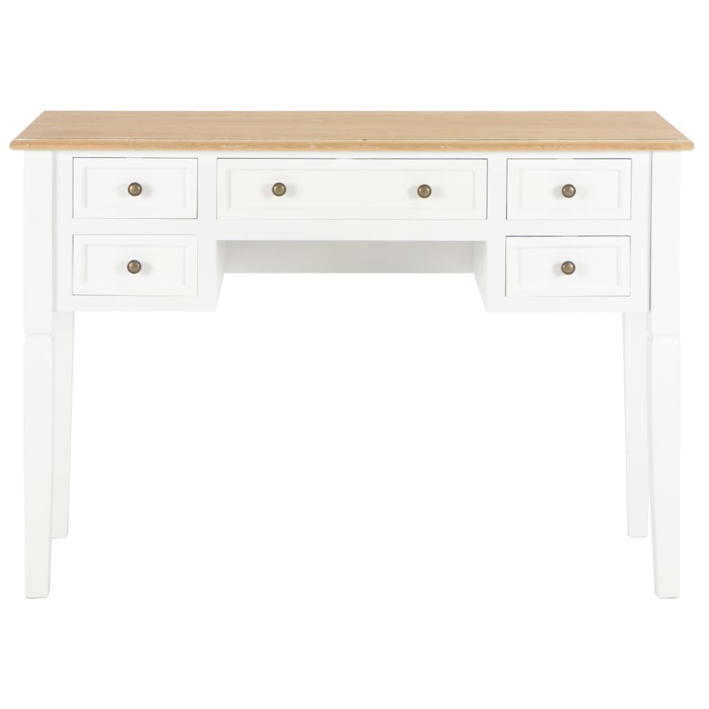 Birou De Scris, Alb, 109,5 X 45 X 77,5 Cm, Lemn