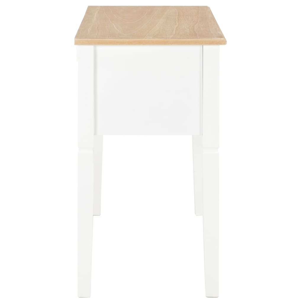 Birou De Scris, Alb, 109,5 X 45 X 77,5 Cm, Lemn