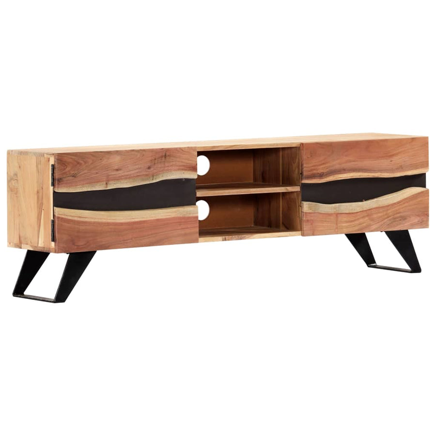 Comodă Tv, 140X30X45 Cm, Lemn Masiv De Acacia