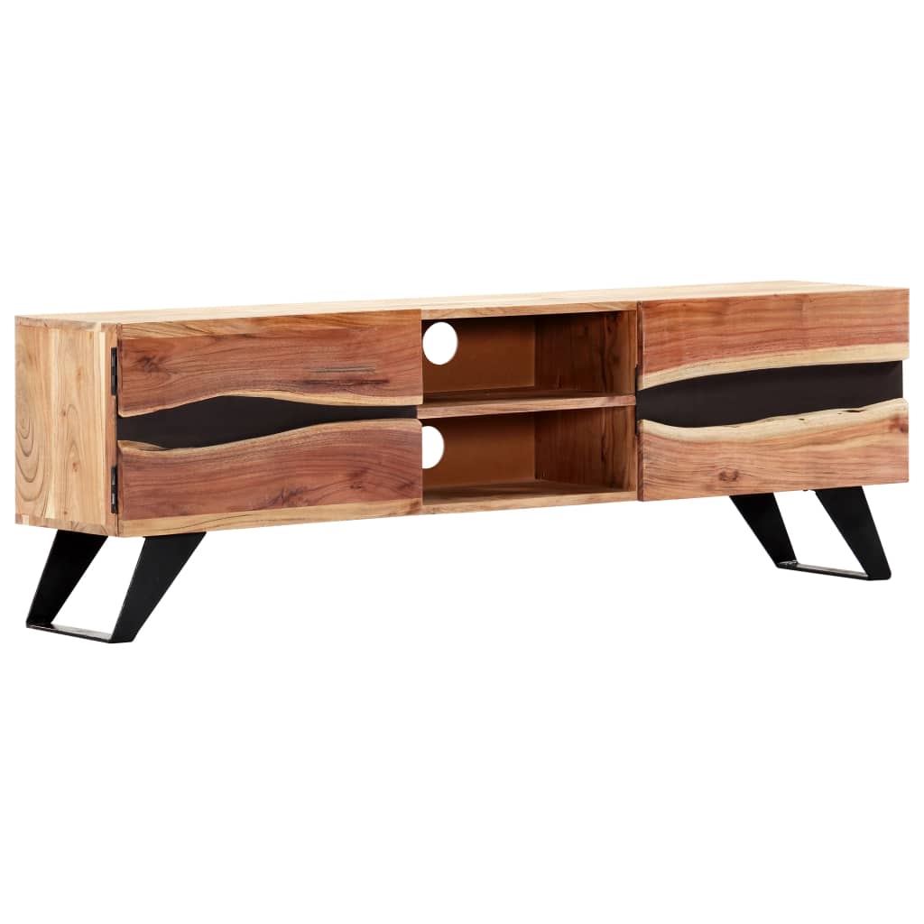 Comodă Tv, 140X30X45 Cm, Lemn Masiv De Acacia