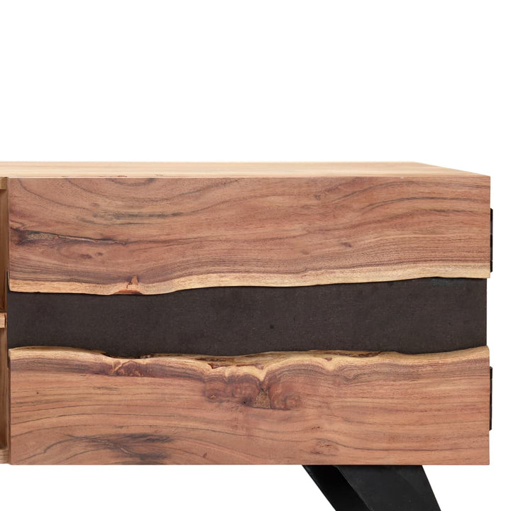 Comodă Tv, 140X30X45 Cm, Lemn Masiv De Acacia
