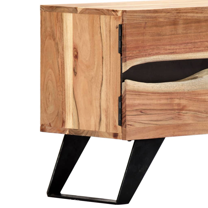 Comodă Tv, 140X30X45 Cm, Lemn Masiv De Acacia
