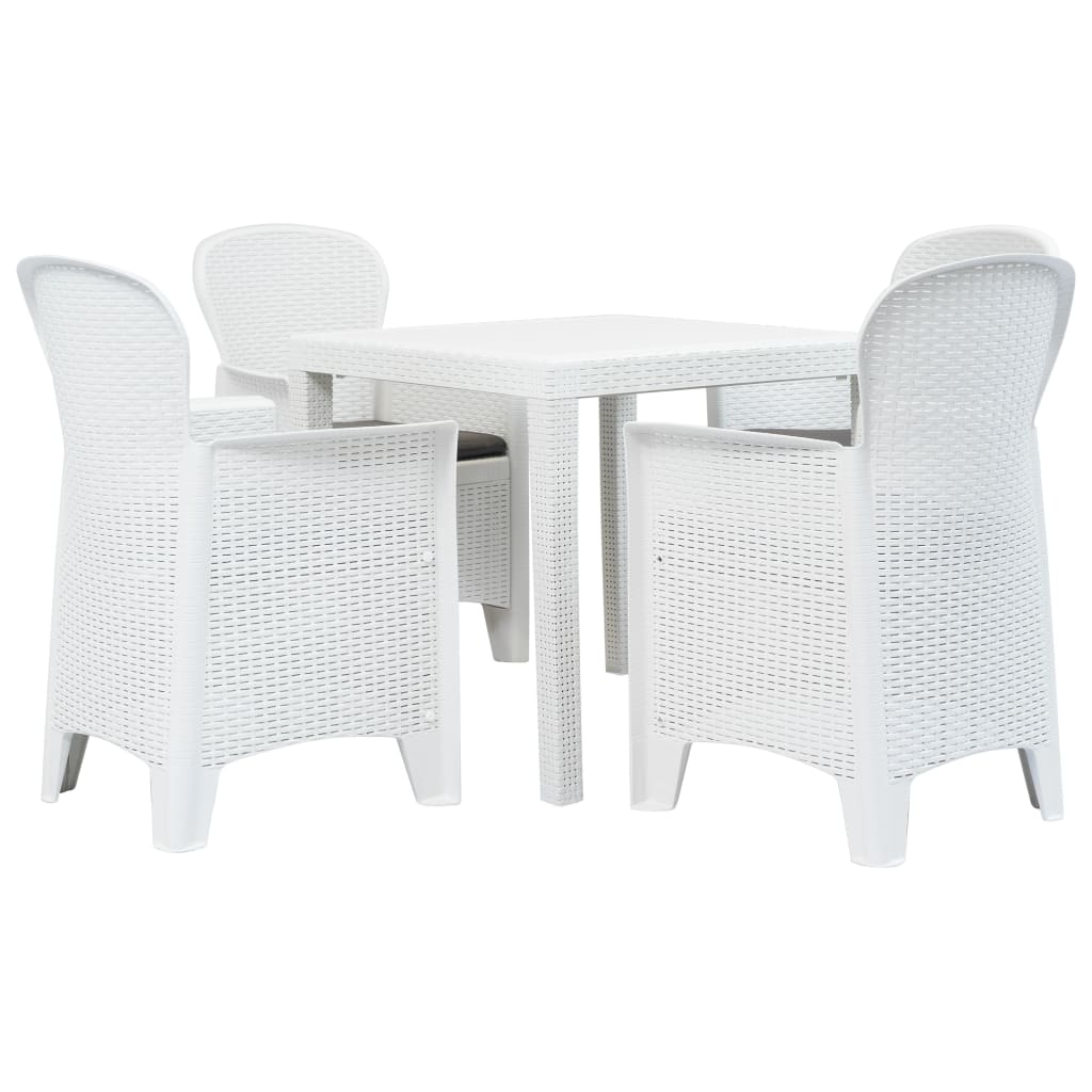 Set Mobilier De Exterior, 7 Piese, , Plastic, Aspect Ratan